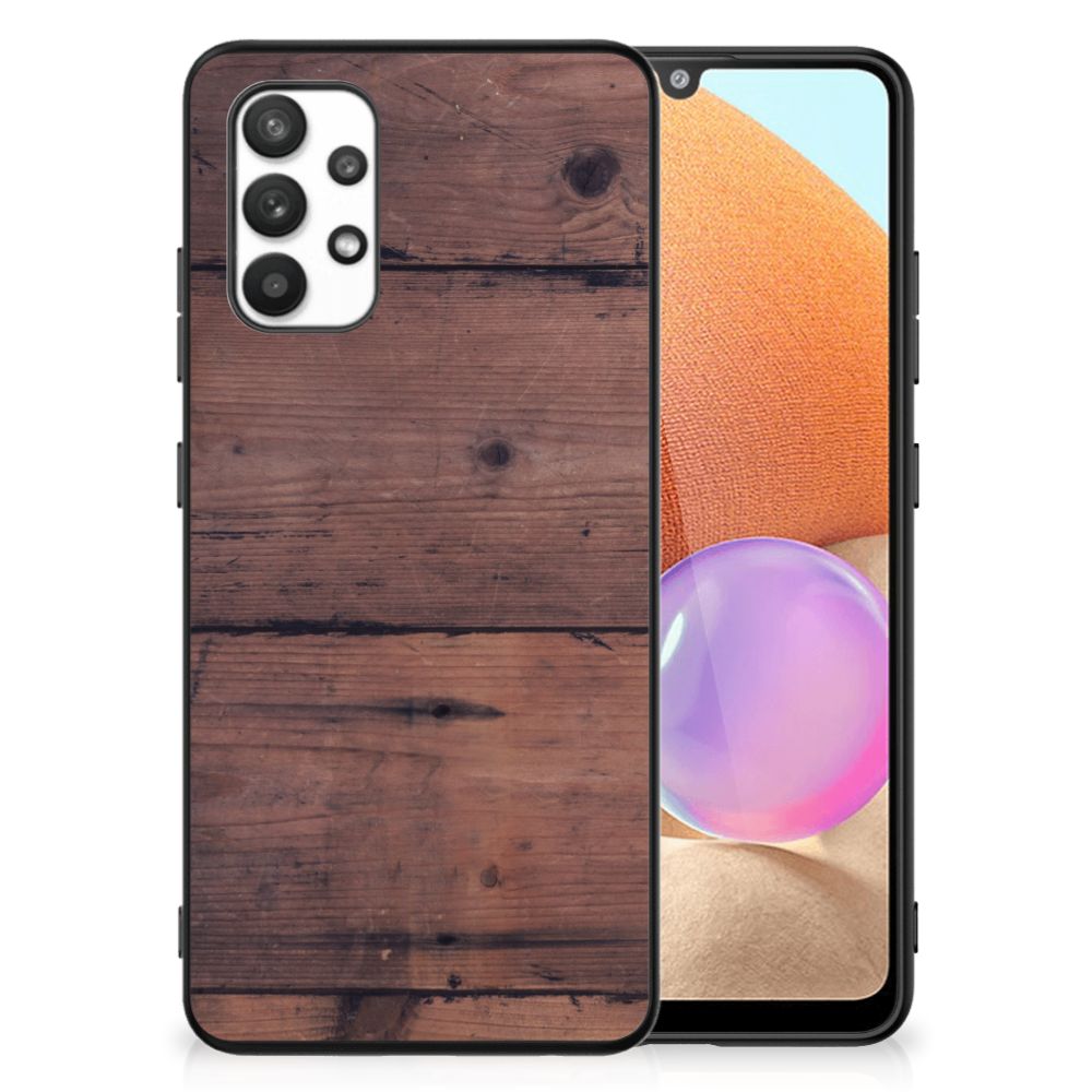 Samsung Galaxy A32 4G | A32 5G Enterprise Editie Houten Print Telefoonhoesje Old Wood B2C Telecom