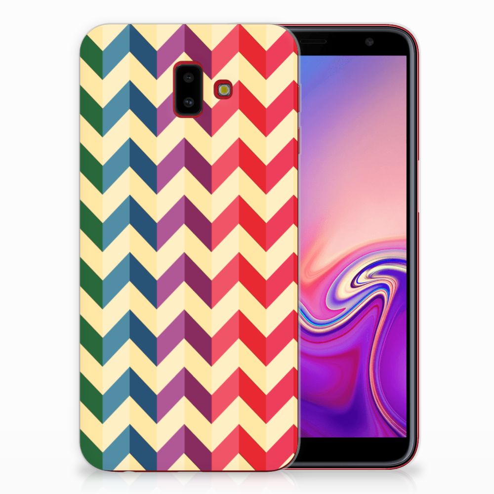 Samsung Galaxy J6 Plus (2018) TPU bumper Zigzag Multi Color