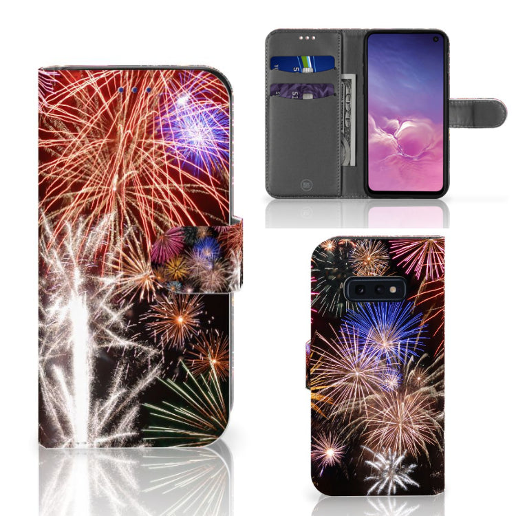 Samsung Galaxy S10e Wallet Case met Pasjes Vuurwerk