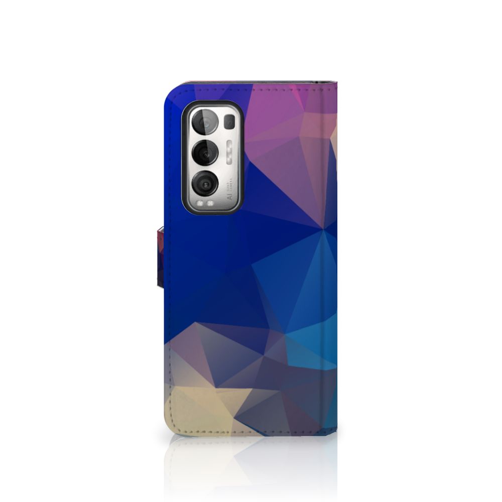 OPPO Find X3 Neo 5G Book Case Polygon Dark