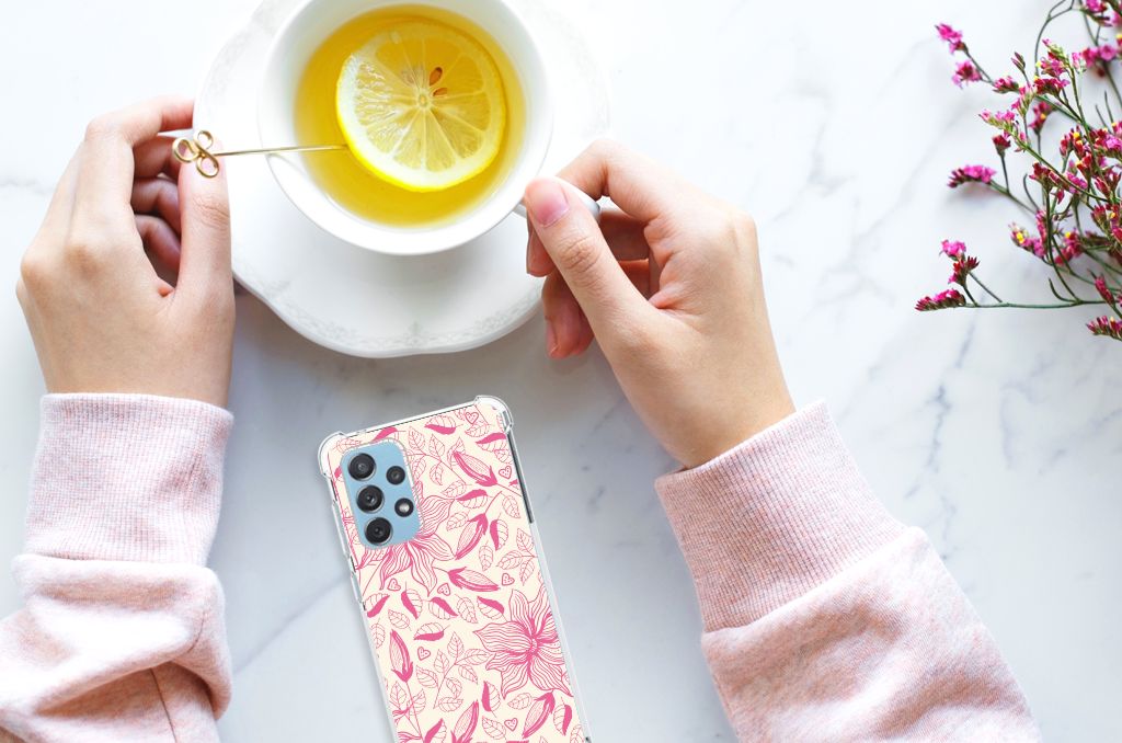 Samsung Galaxy A73 Case Pink Flowers B2C Telecom