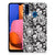 Samsung Galaxy A20s TPU Case Black Flowers