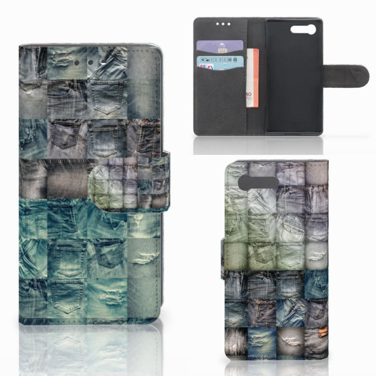 Wallet Case met Pasjes Sony Xperia X Compact Spijkerbroeken