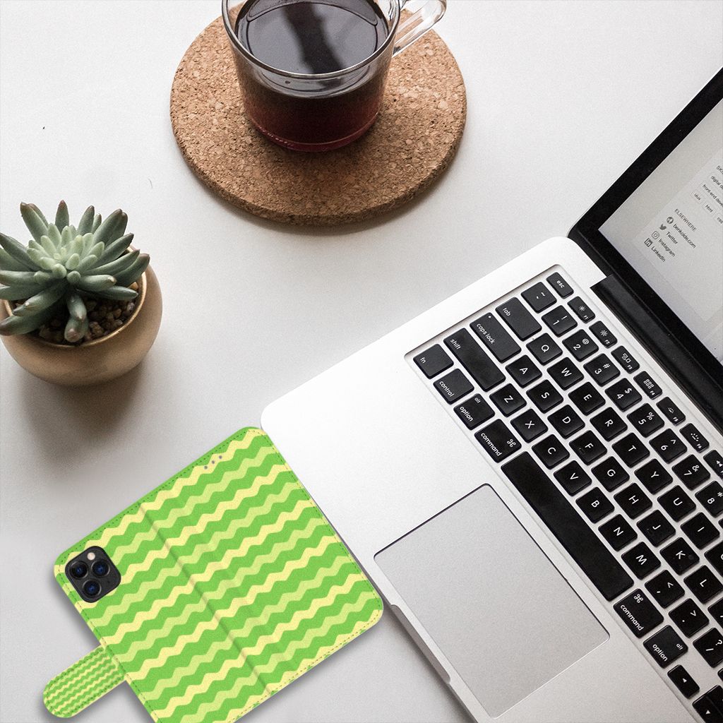 Apple iPhone 11 Pro Telefoon Hoesje Waves Green