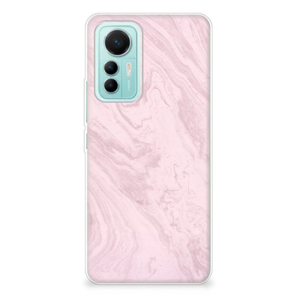 Xiaomi 12 Lite TPU Siliconen Hoesje Marble Pink B2C Telecom