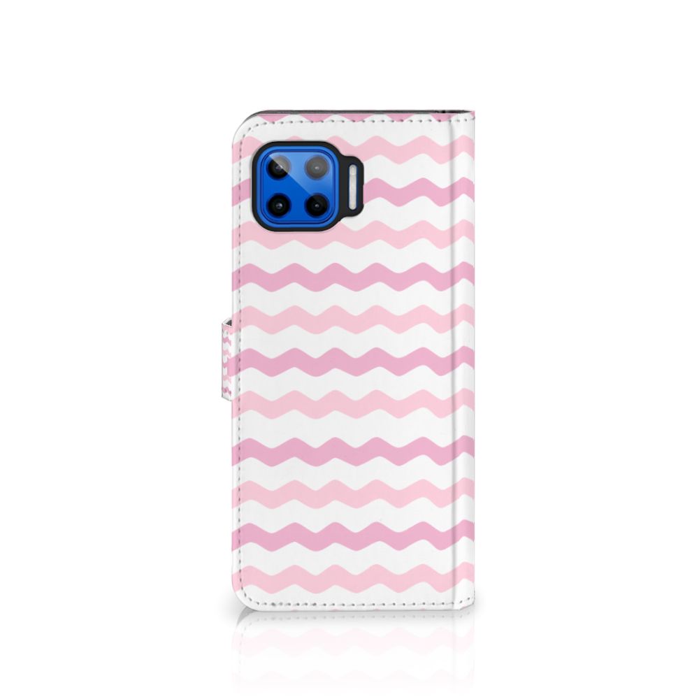 Motorola Moto G 5G Plus Telefoon Hoesje Waves Roze