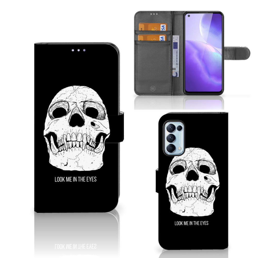 Telefoonhoesje met Naam OPPO Find X3 Lite Skull Eyes