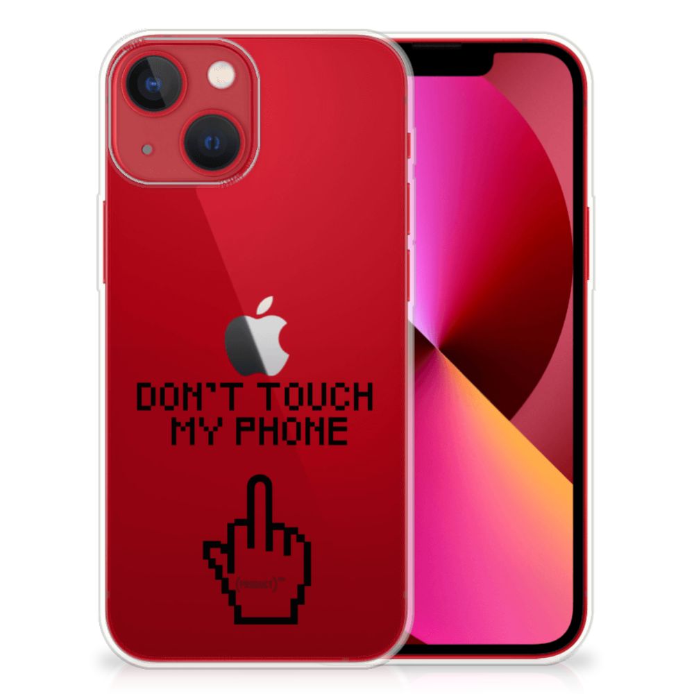 Apple iPhone 13 Silicone-hoesje Finger Don't Touch My Phone B2C Telecom