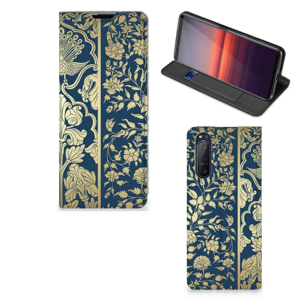 Sony Xperia 5 II Smart Cover Beige Flowers - B2C Telecom