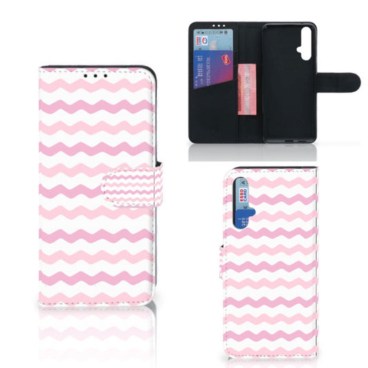 Honor 20 Telefoon Hoesje Waves Roze