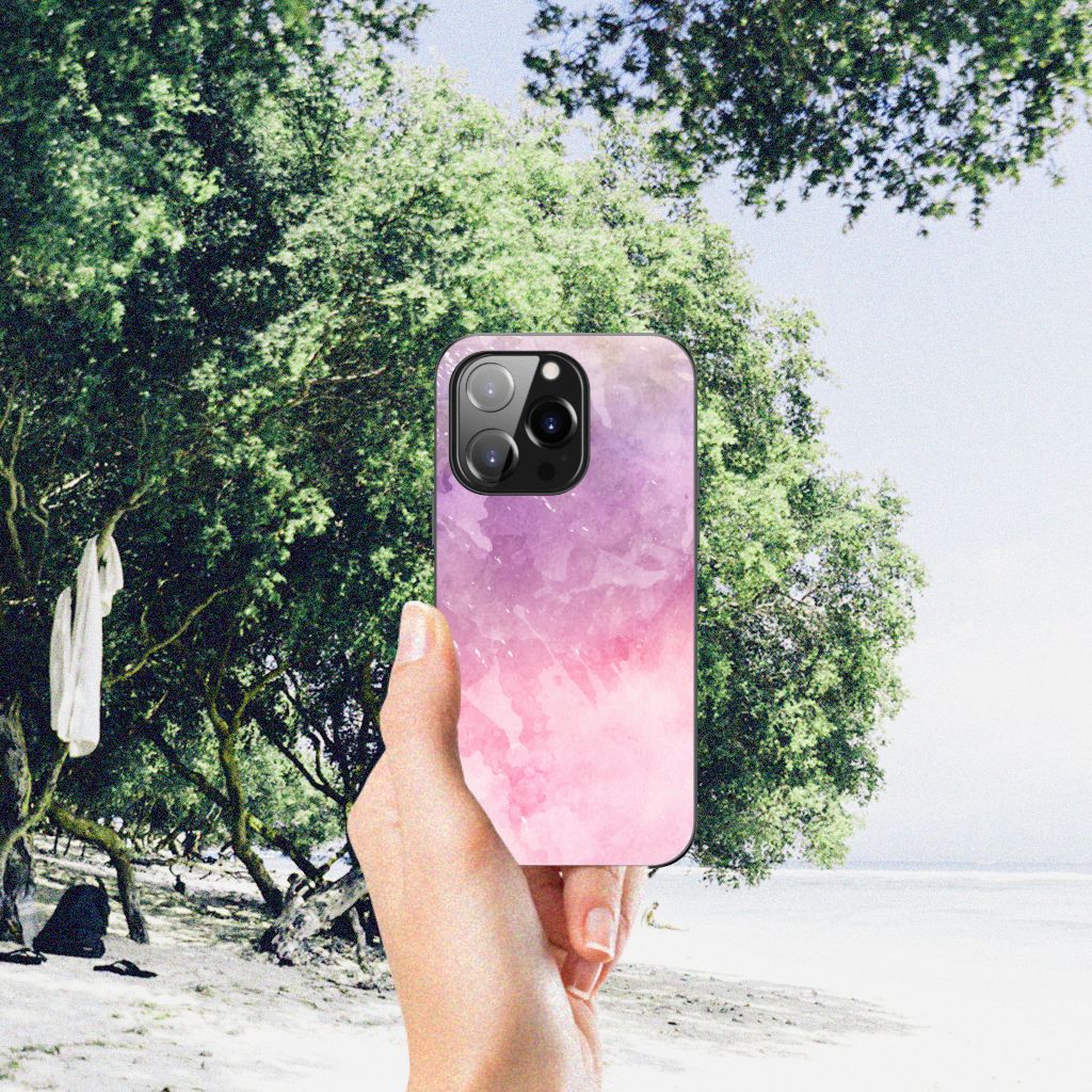 Kleurrijke Telefoonhoesje iPhone 14 Pro Pink Purple Paint B2C Telecom
