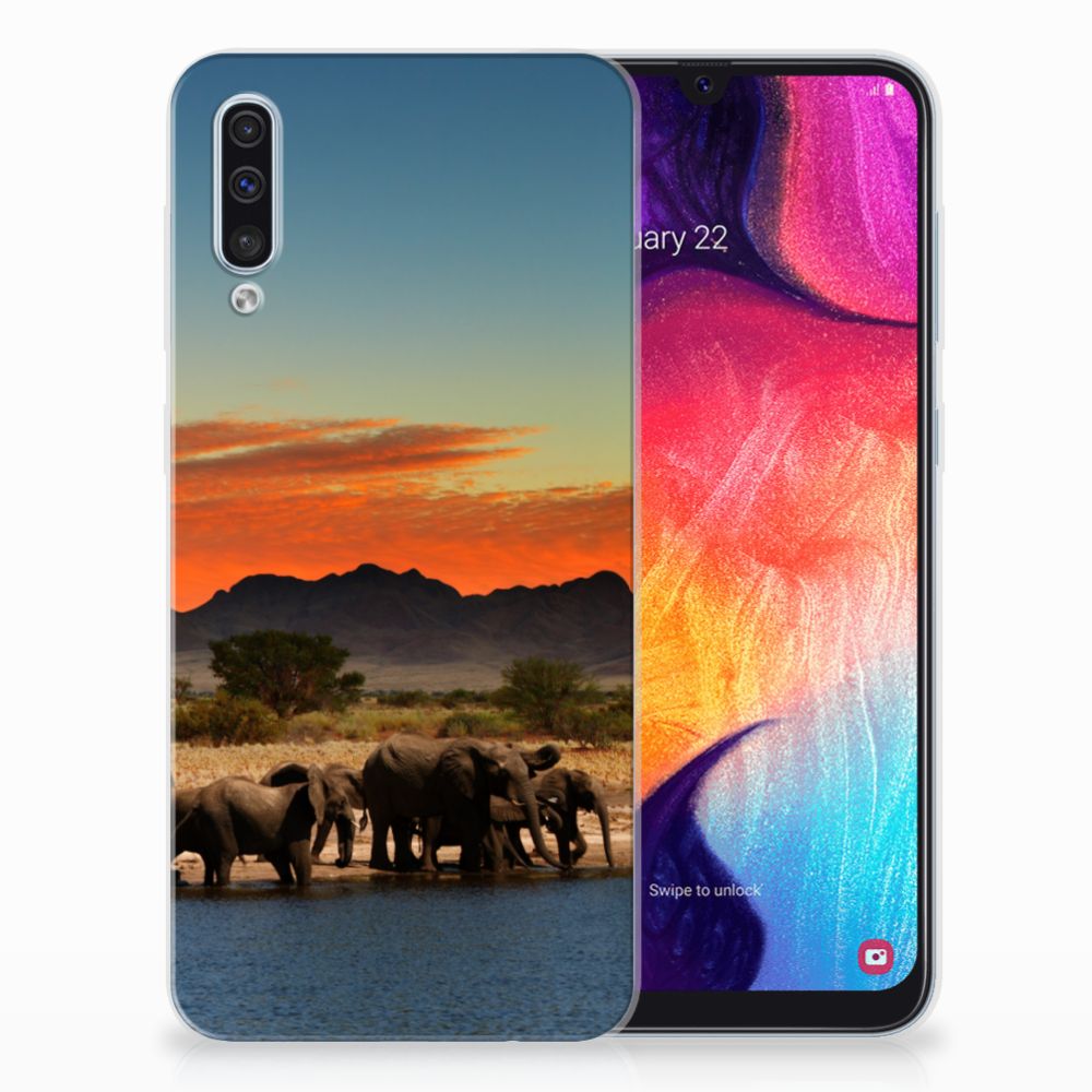 Samsung Galaxy A50 TPU Hoesje Olifanten