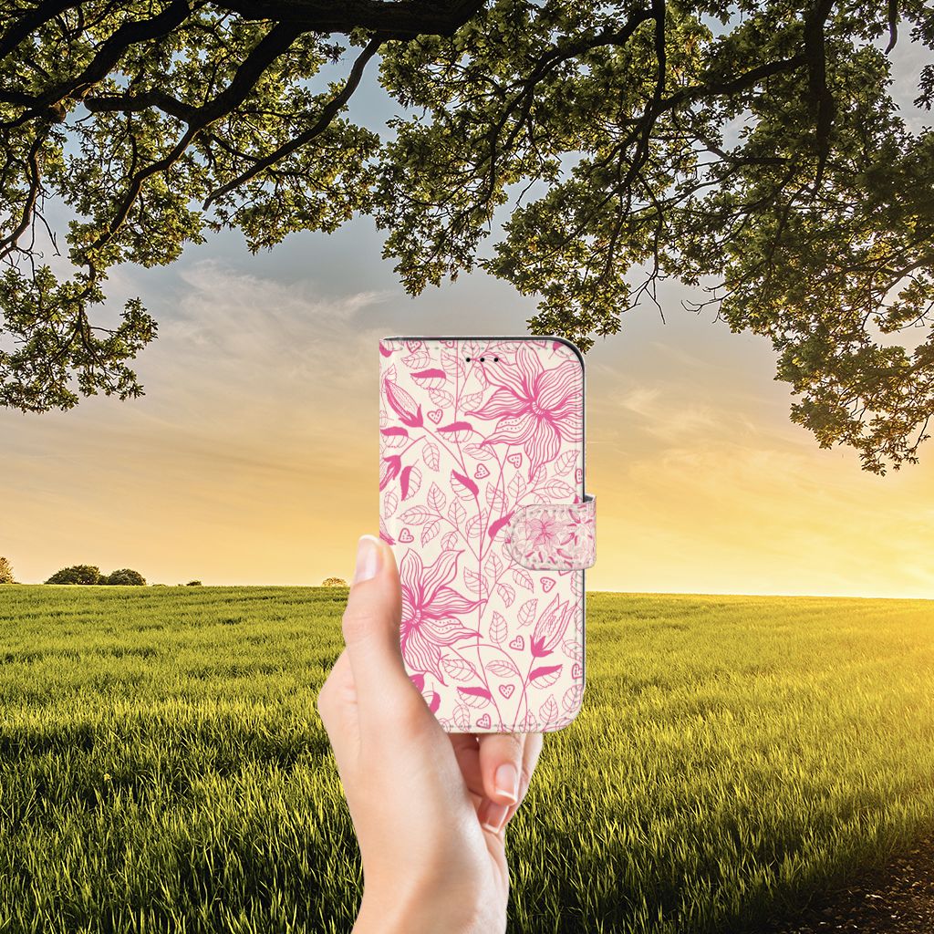 Apple iPhone 13 Hoesje Pink Flowers