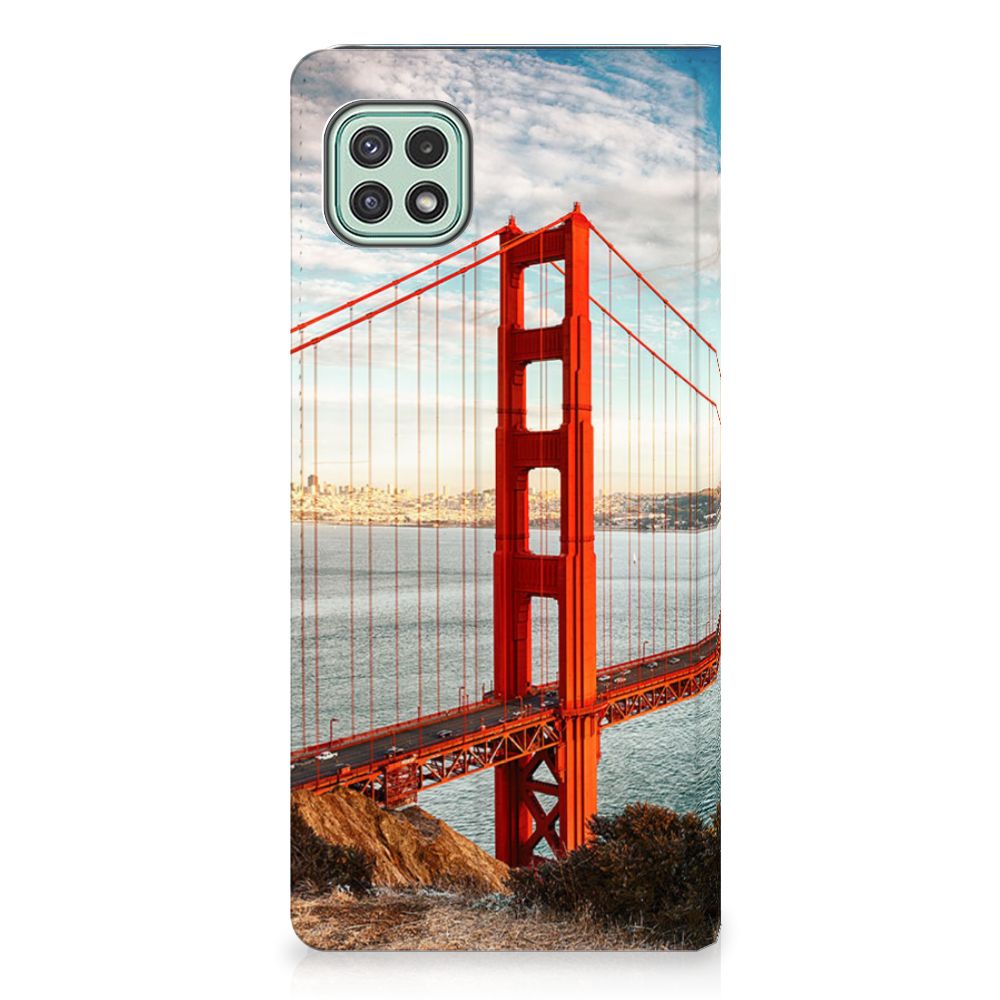 Samsung Galaxy A22 5G Book Cover Golden Gate Bridge - B2C Telecom