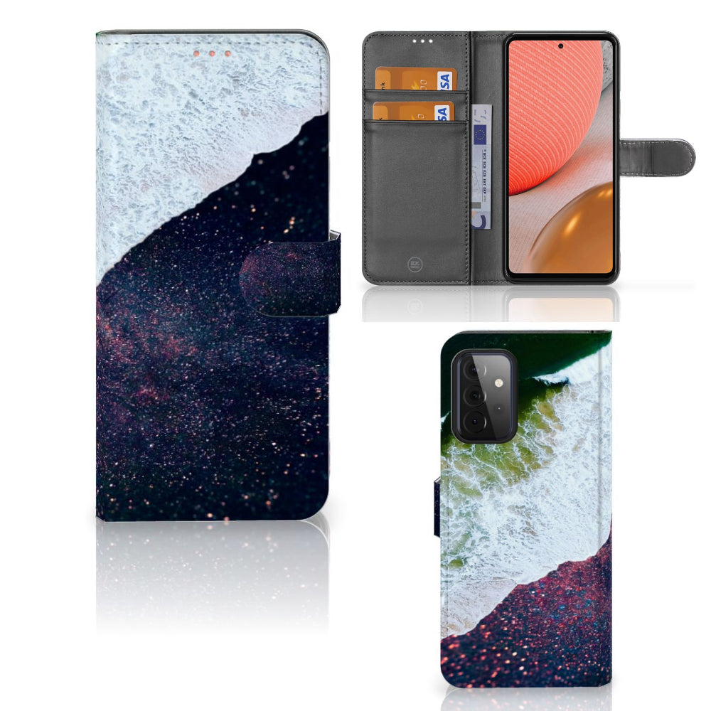 Samsung Galaxy A72 Book Case Sea in Space