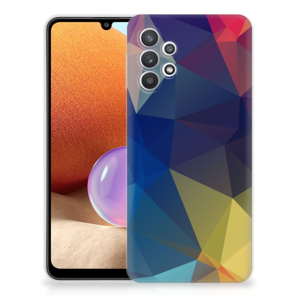 Samsung Galaxy A32 4G | A32 5G Enterprise Editie TPU Hoesje Polygon Dark B2C Telecom