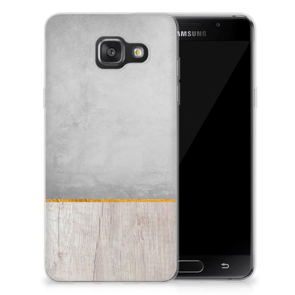 Samsung Galaxy A3 2016 Bumper Hoesje Wood Concrete