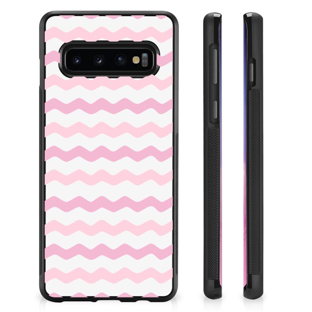 Samsung Galaxy S10+ Bumper Case Waves Roze