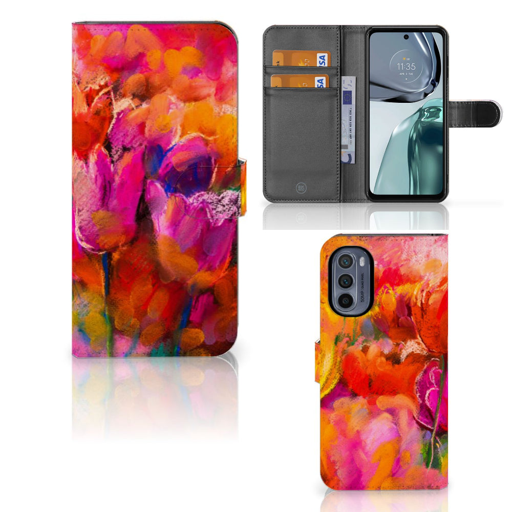 Hoesje Motorola Moto G62 5G Tulips