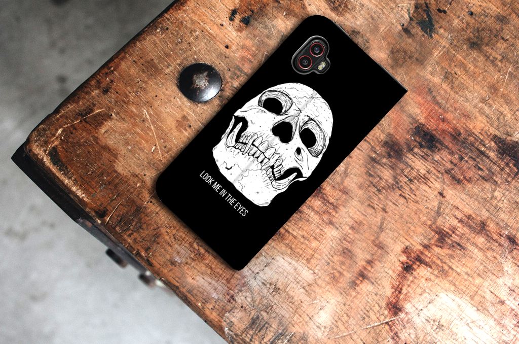 Mobiel BookCase Samsung Galaxy Xcover 6 Pro Skull Eyes - B2C Telecom