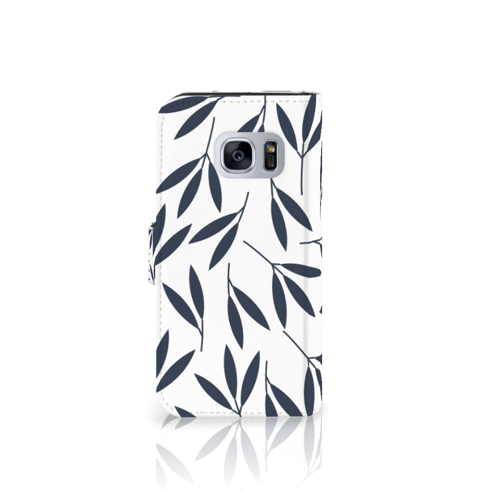 Samsung Galaxy S7 Hoesje Leaves Blue