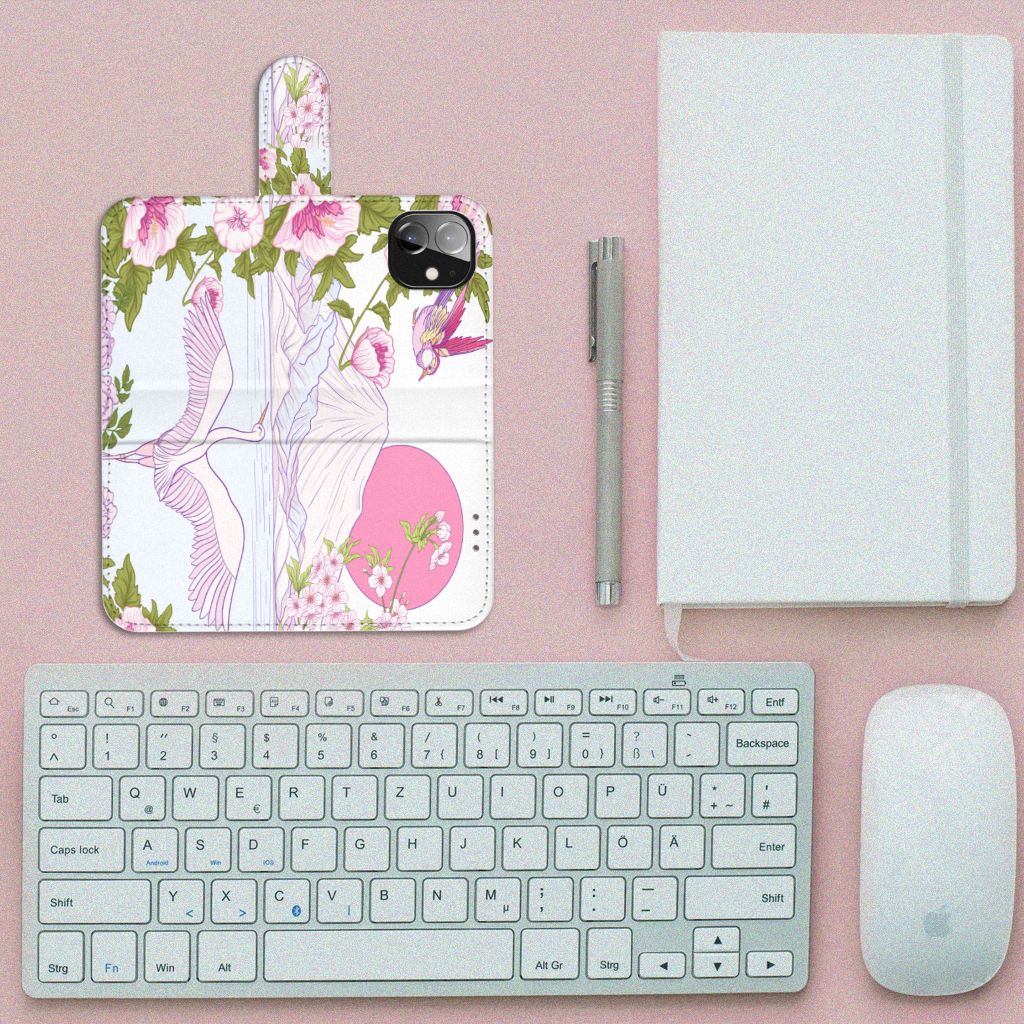 Apple iPhone 12 Mini Telefoonhoesje met Pasjes Bird Standing