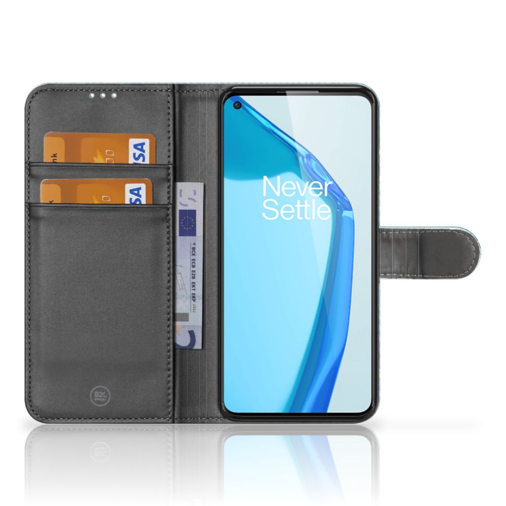 OnePlus 9 Wallet Case met Pasjes Jeans