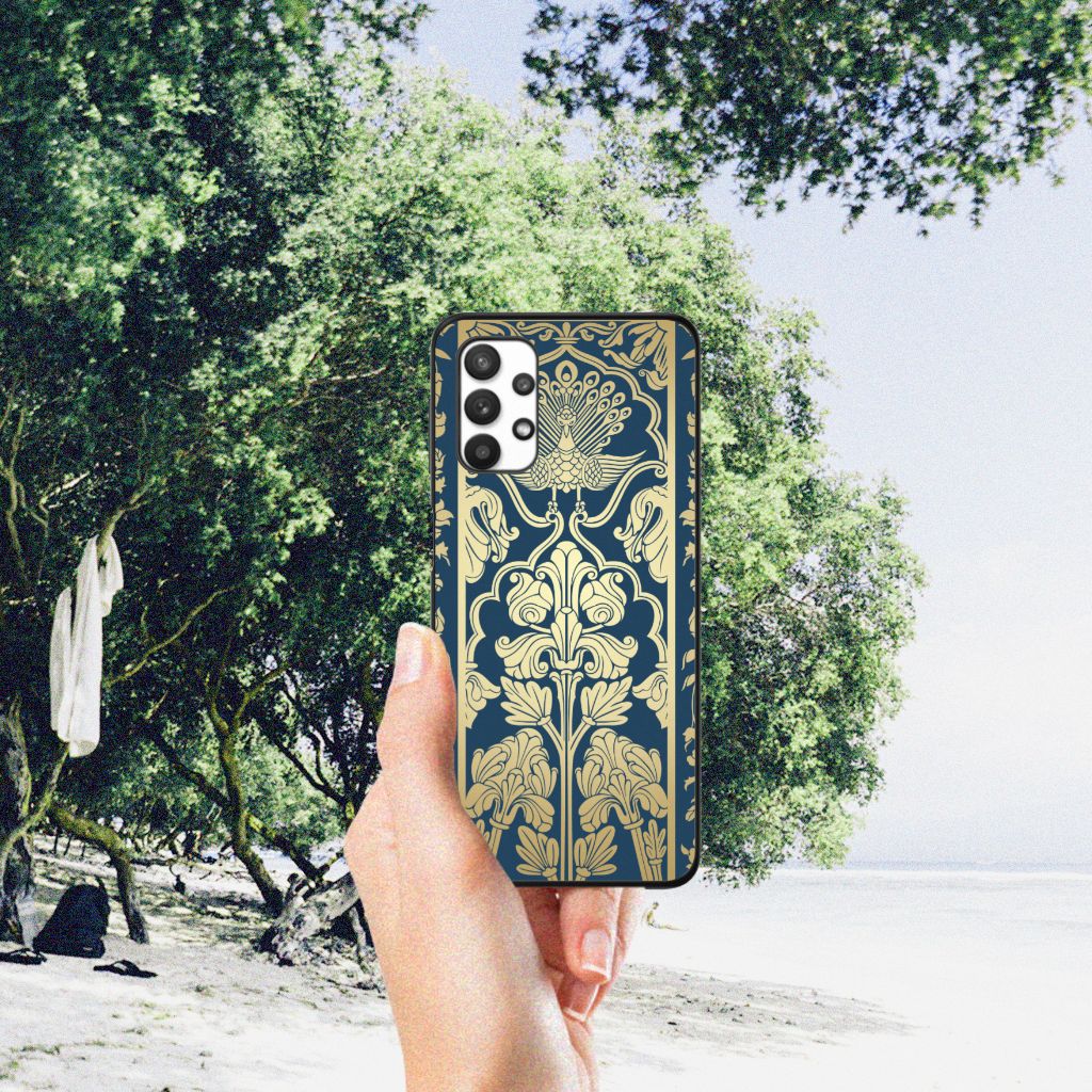 Samsung Galaxy A32 5G Bloemen Hoesje Beige Flowers B2C Telecom