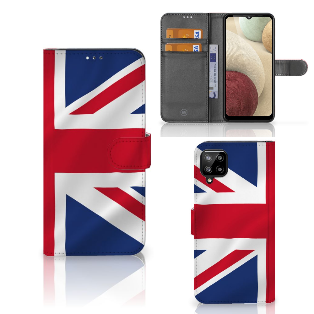 Samsung Galaxy A12 Bookstyle Case Groot-Brittannië
