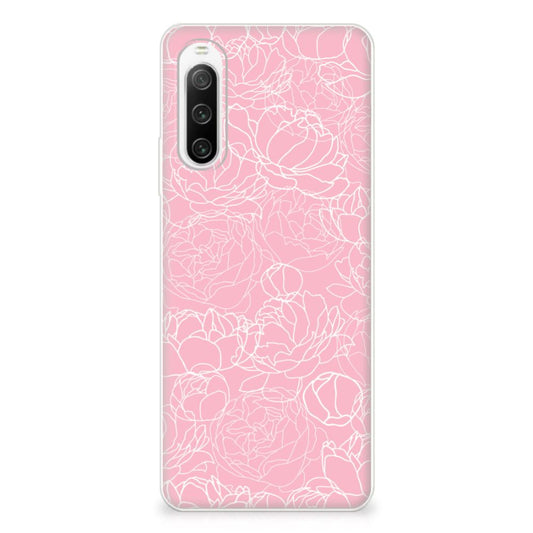 Sony Xperia 10 IV TPU Case White Flowers