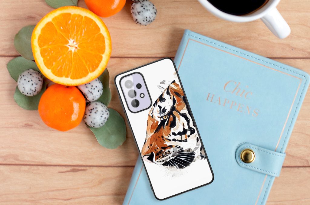 Kleurrijke Telefoonhoesje Samsung Galaxy A33 5G Watercolor Tiger B2C Telecom