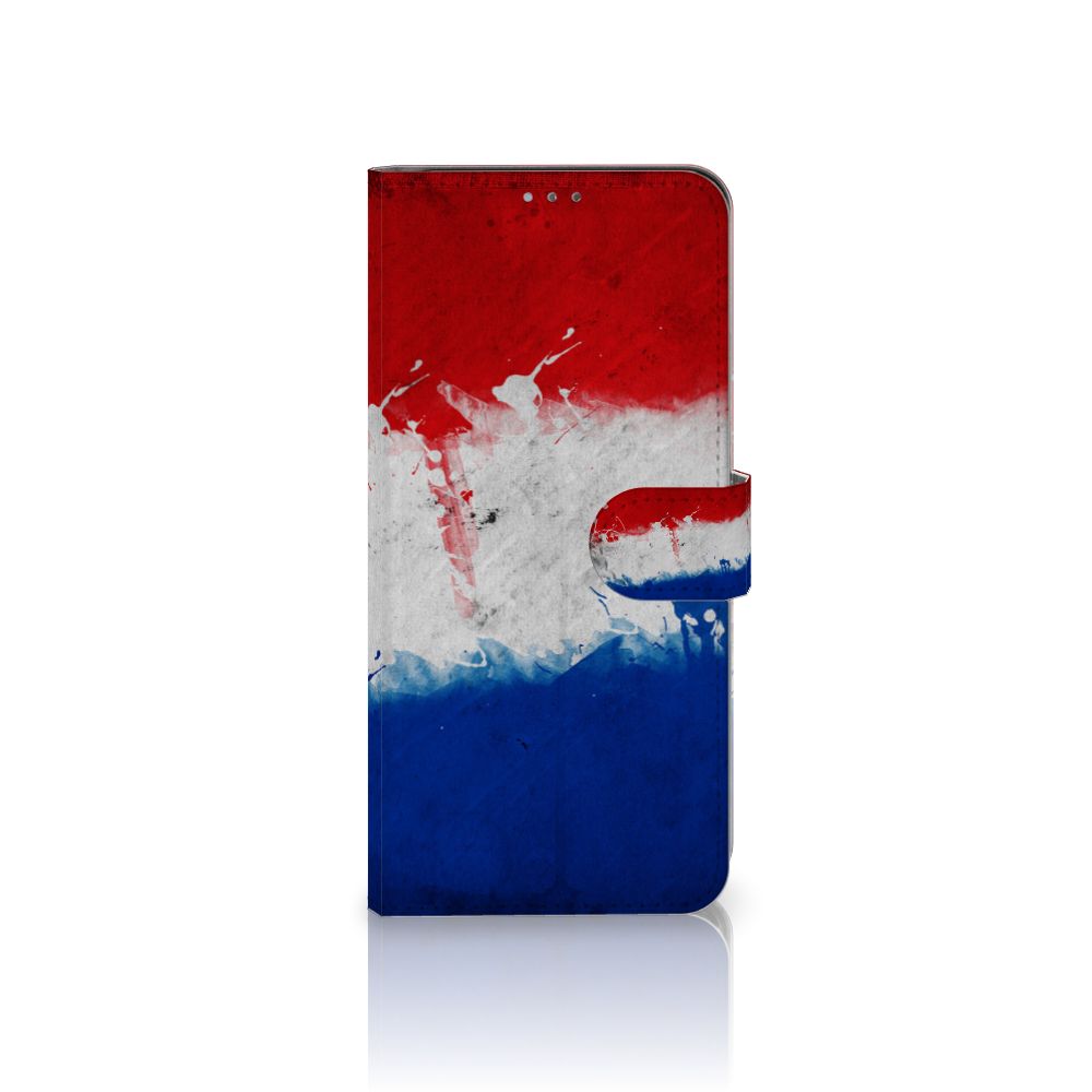 Nokia 2.4 Bookstyle Case Nederland met artistiek design van de Nederlandse vlag.