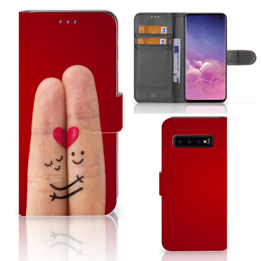 Samsung Galaxy S10 Wallet Case met Pasjes Liefde - Origineel Romantisch Cadeau