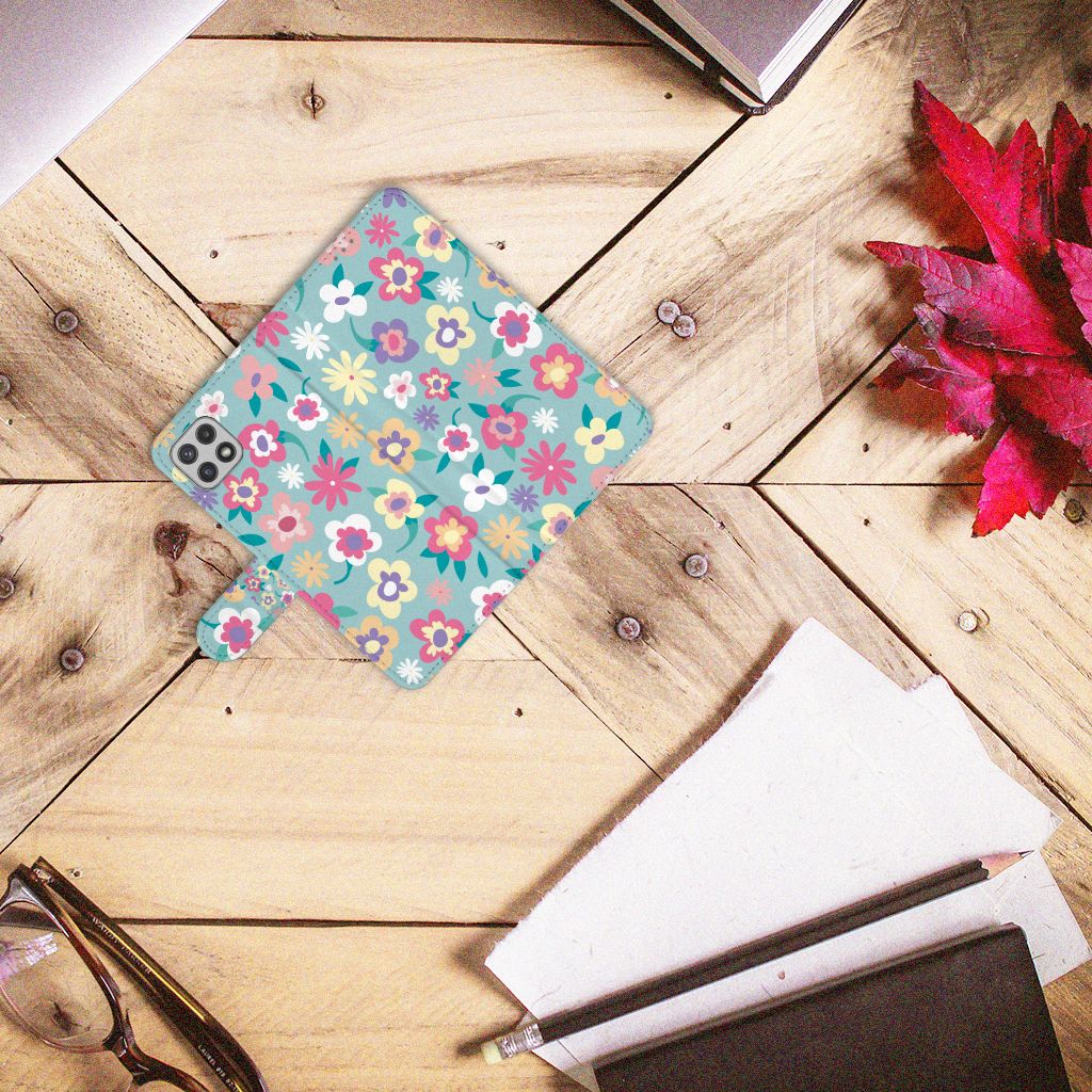 Samsung Galaxy A22 5G Hoesje Flower Power