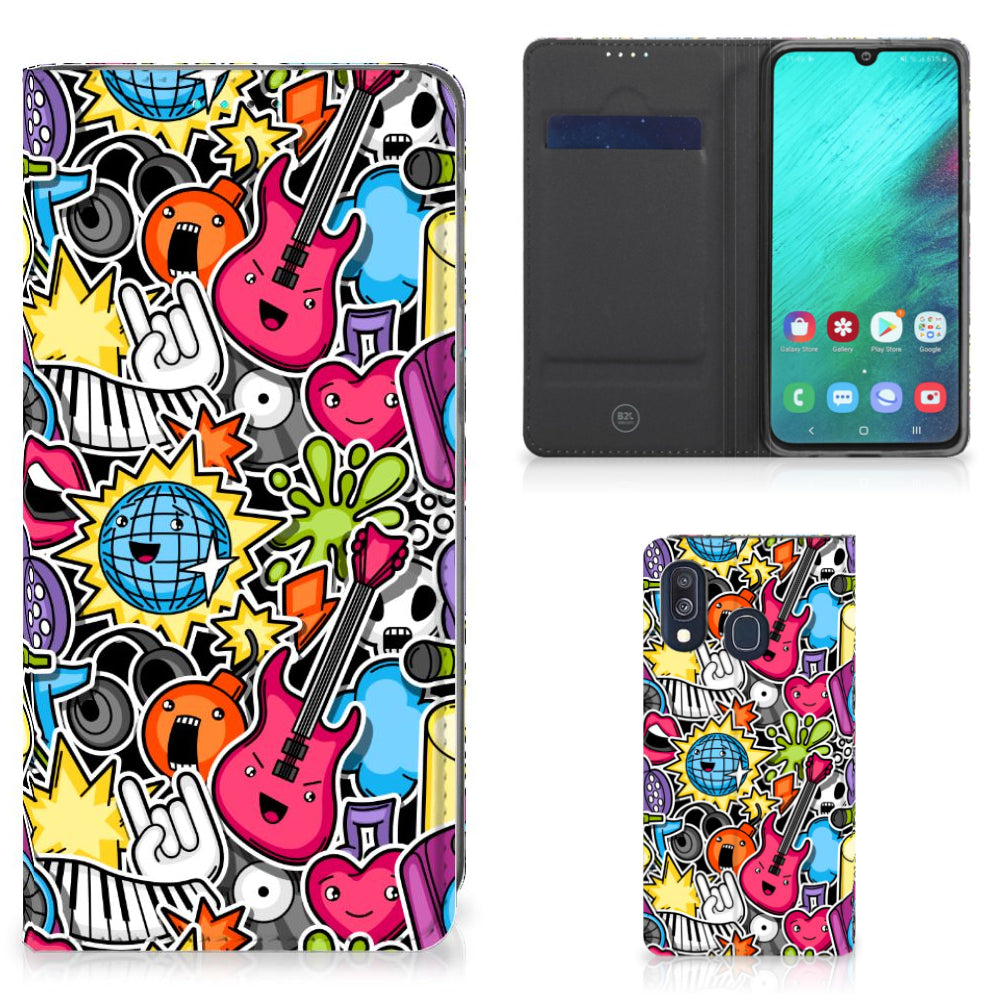 Samsung Galaxy A40 Hippe Standcase Punk Rock