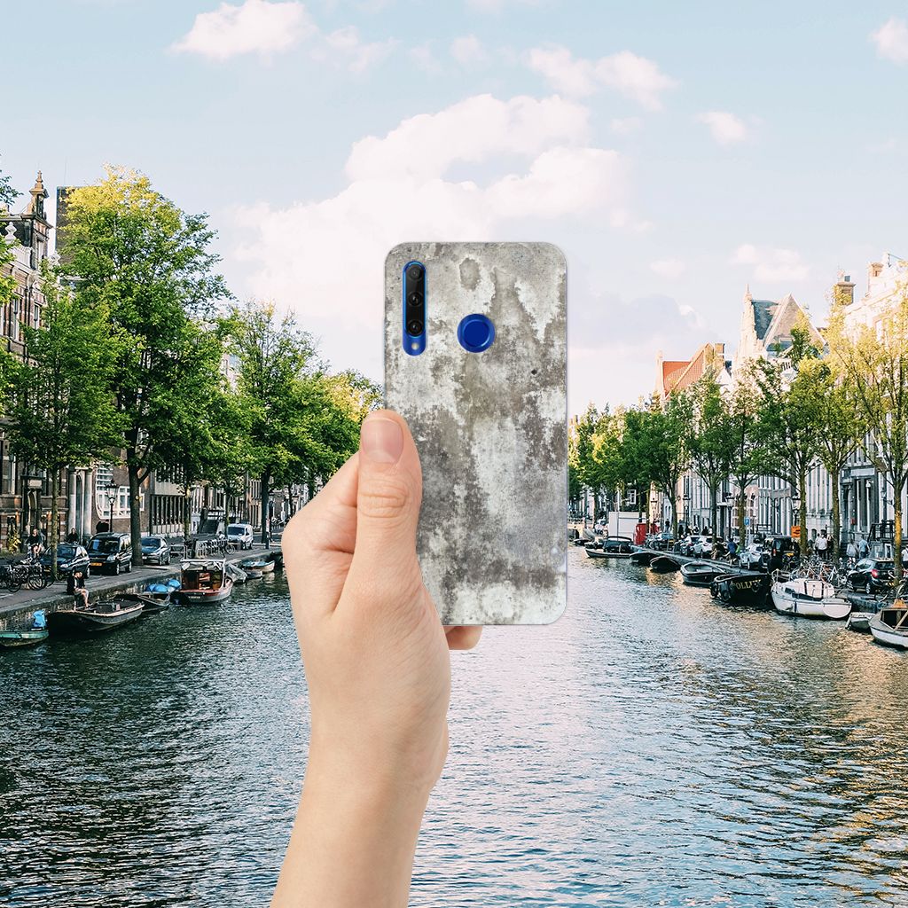 Honor 20 Lite TPU Siliconen Hoesje Beton Print