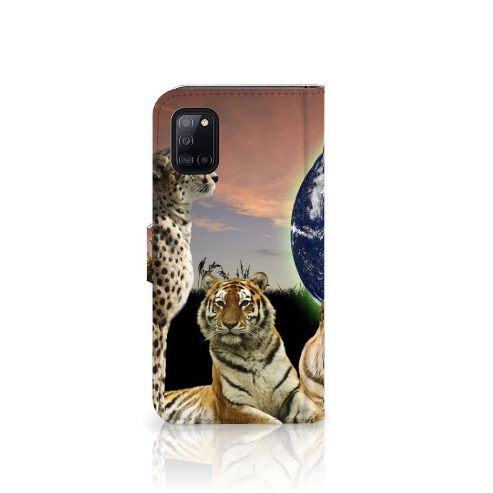 Samsung Galaxy A31 Telefoonhoesje met Pasjes Roofdieren
