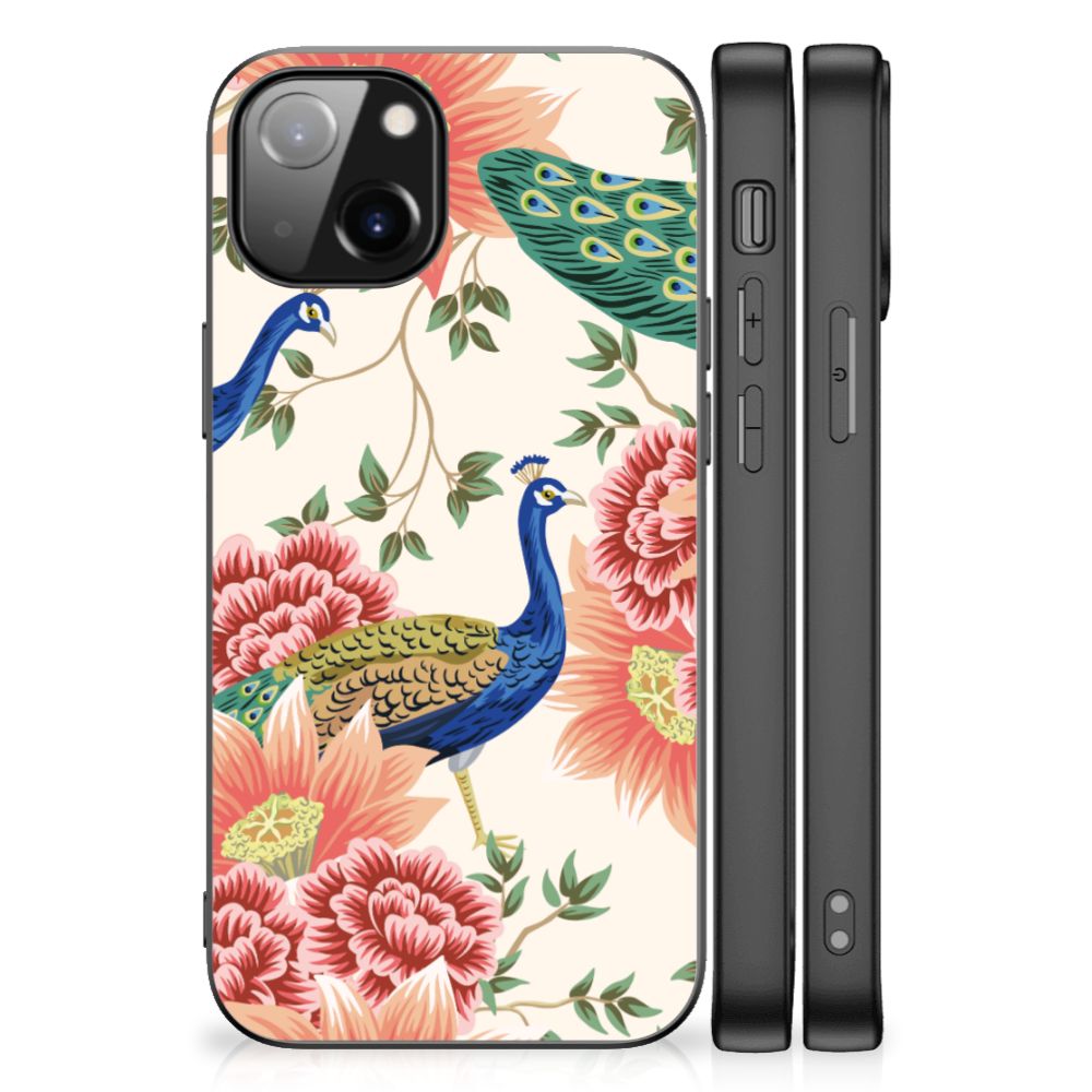 Dierenprint Telefoonhoesje voor Apple iPhone 13 Pink Peacock B2C Telecom