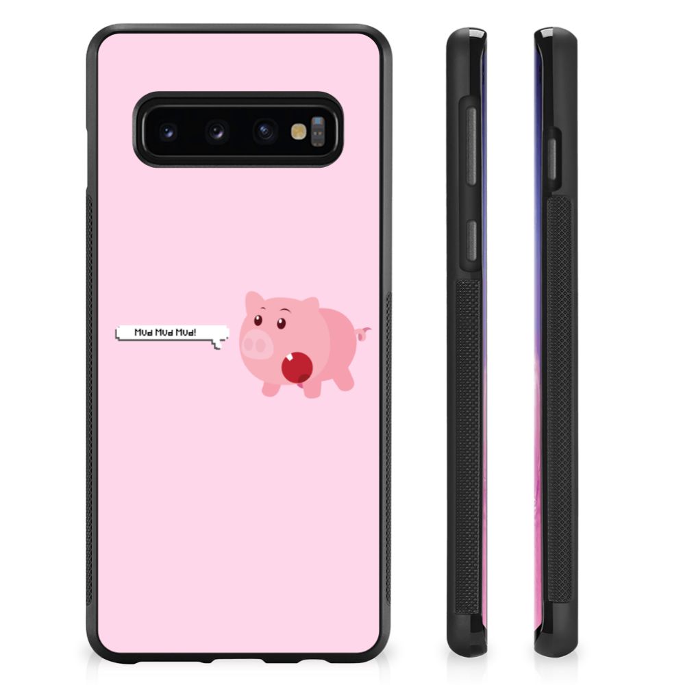Samsung Galaxy S10+ Bumper Hoesje Pig Mud