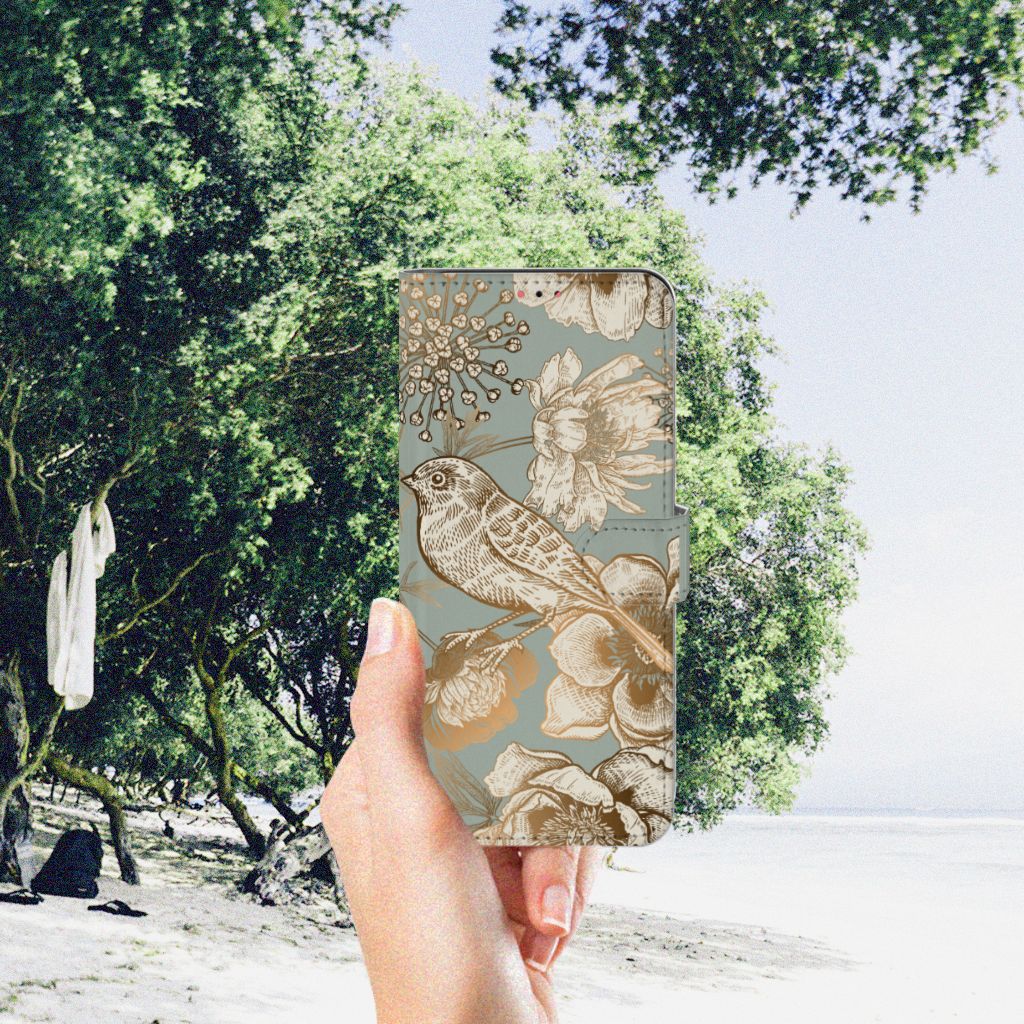 Hoesje voor Samsung Galaxy A13 (4G) Vintage Bird Flowers