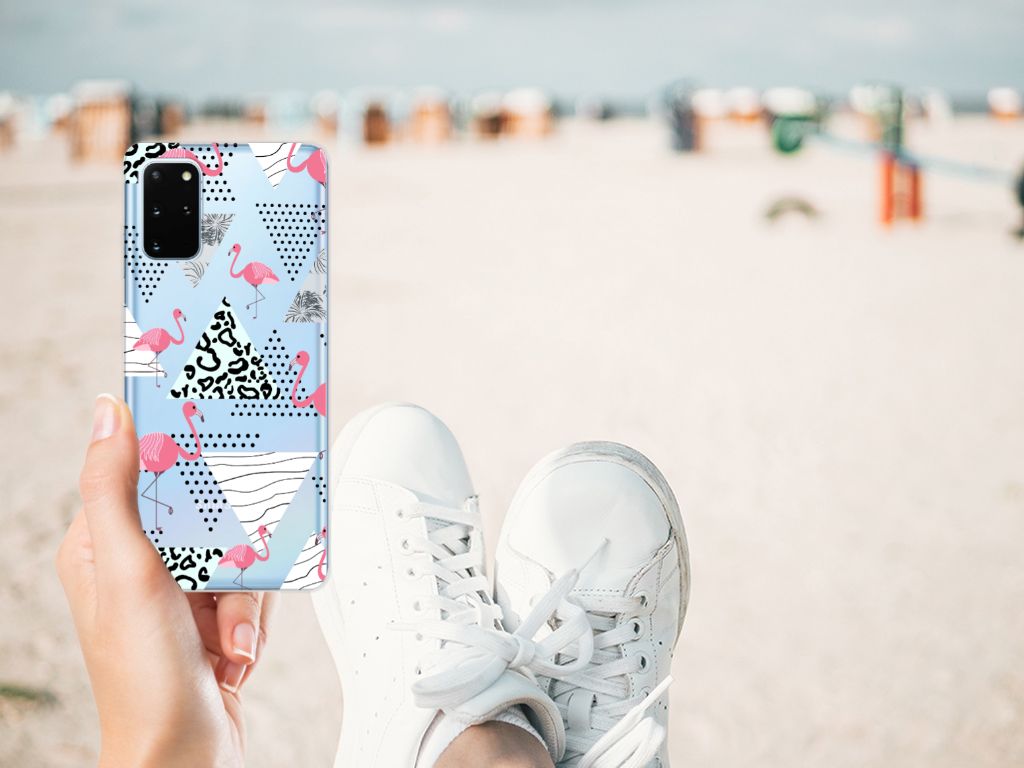 Samsung Galaxy S20 Plus TPU Hoesje Flamingo Triangle B2C Telecom