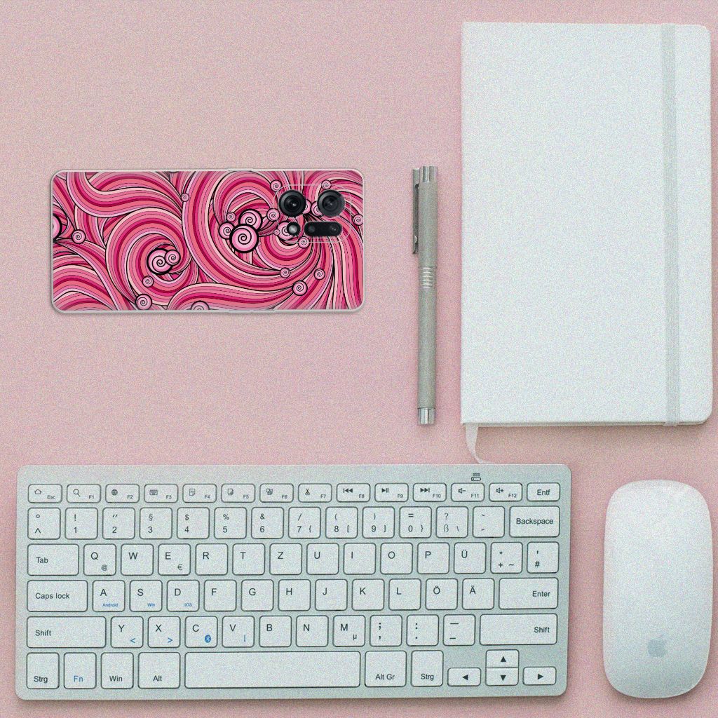 OPPO Find X5 Hoesje maken Swirl Pink B2C Telecom