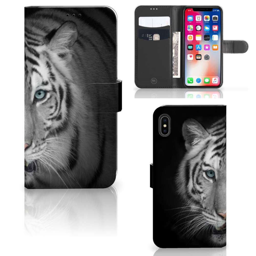 Apple iPhone Xs Max Telefoonhoesje met Pasjes Tijger