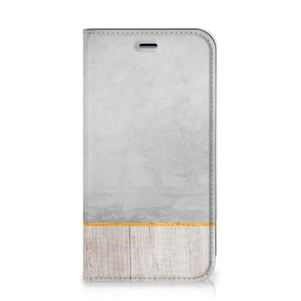 Apple iPhone 11 Book Wallet Case Wood Concrete