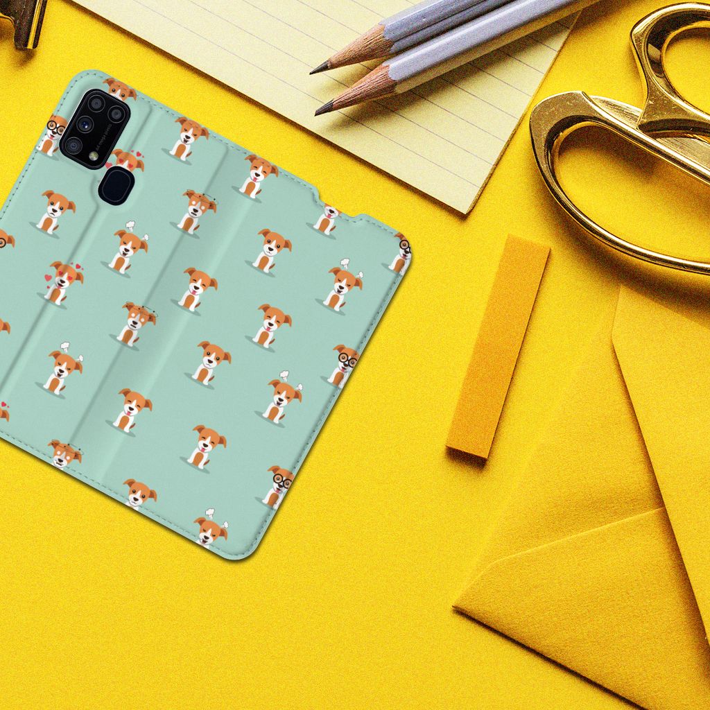 Samsung Galaxy M31 Hoesje maken Pups - B2C Telecom