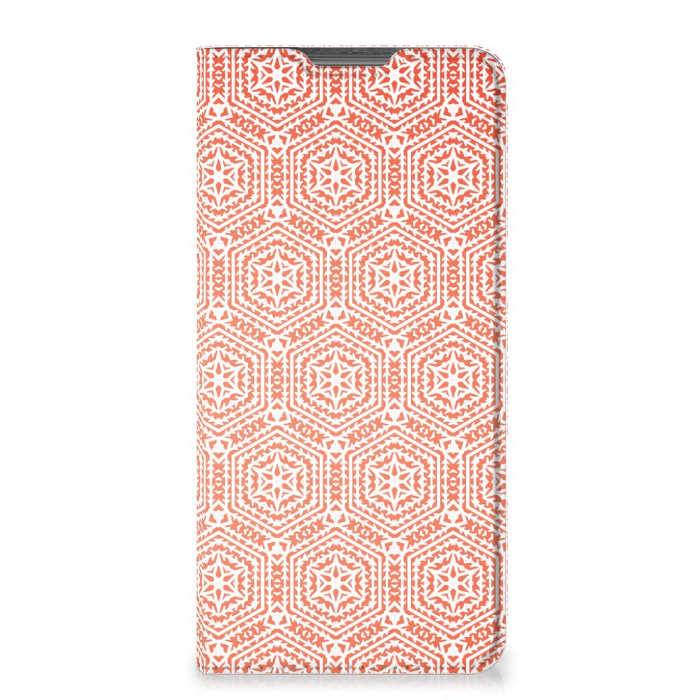 Motorola Moto G52 | Moto G82 Hoesje met Magneet Pattern Orange - B2C Telecom