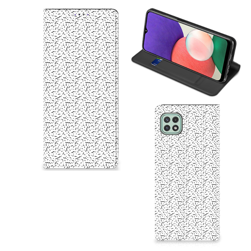 Samsung Galaxy A22 5G Hoesje met Magneet Stripes Dots - B2C Telecom