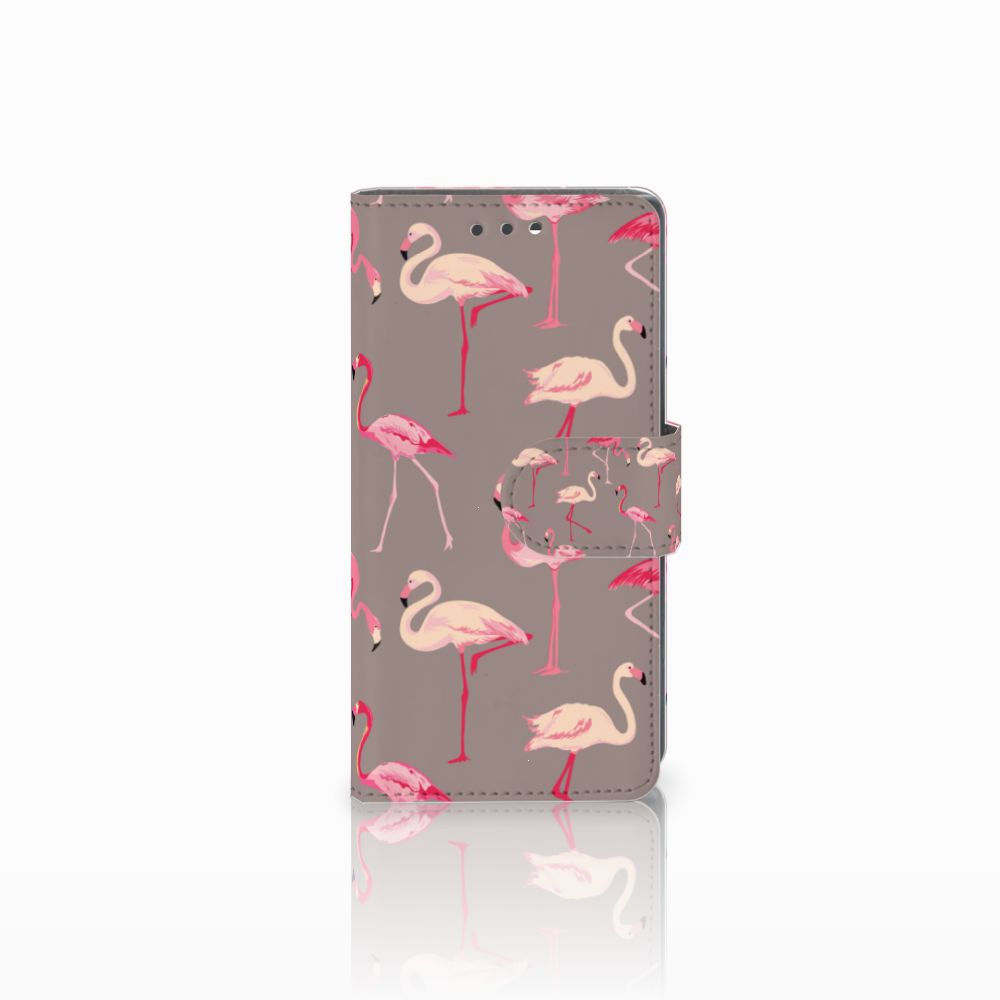 Sony Xperia X Compact Telefoonhoesje met Pasjes Flamingo