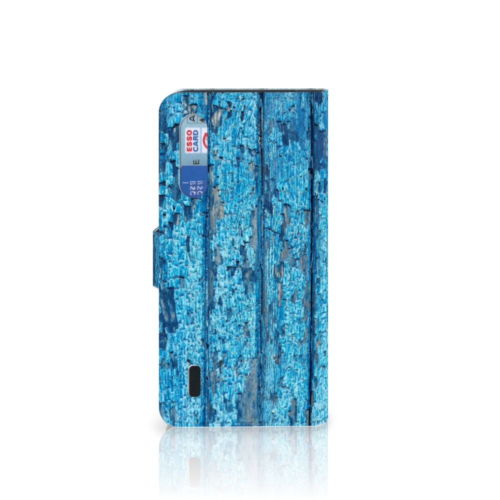 Xiaomi Mi 9 Lite Book Style Case Wood Blue