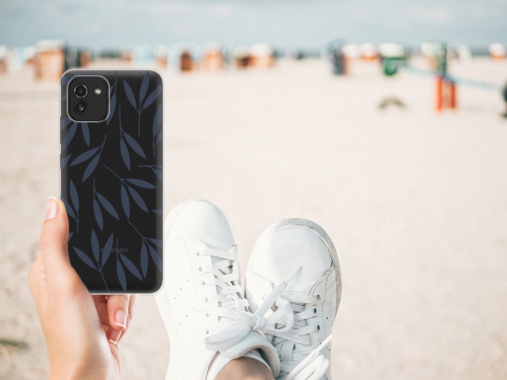 Samsung Galaxy A03 TPU Case Leaves Blue B2C Telecom